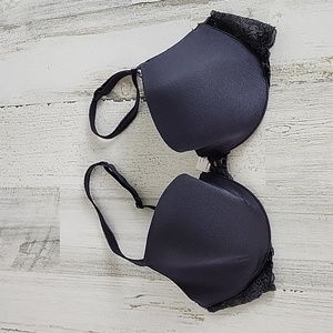 Victoria's Secret Angels IPEX dark gray lightly padded underwire bra Size 34C